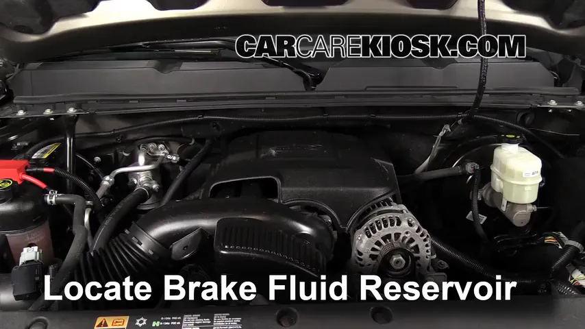 2013 Chevrolet Silverado 1500 LT 5.3L V8 FlexFuel Crew Cab Pickup Líquido de frenos Controlar nivel de líquido